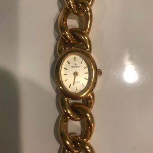 Peugeot gold chain watch